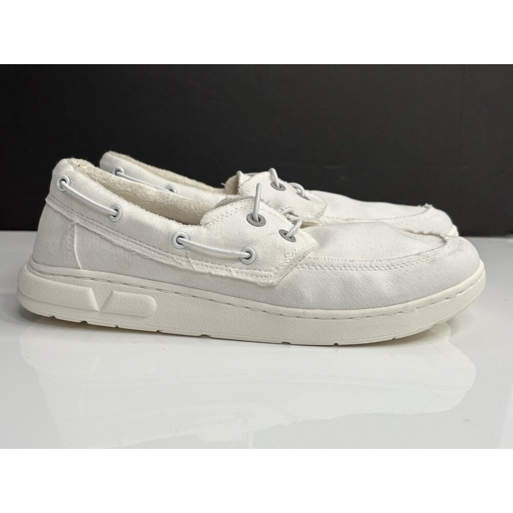 Vionic Beach Skipper Men's 9.5 Slip-On Canvas Casual Shoes White Cruise